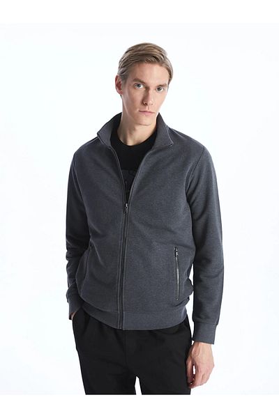LC Waikiki LCWAIKIKI Classic Stand Collar Long Sleeve Men's Zippered Sweatshirt