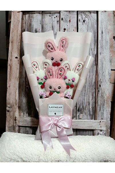 Laynear Sevimli Tavşanlar Peluş Ayıcık Buketi