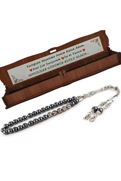 Selderesi 14 Şubat Sevgililer Günü Için Isimli Hematit Harfli Püskül Tesbih -...