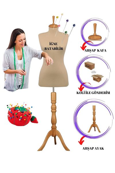 Manken İstanbul 42 Size Full Needle Sinking Tailor Mannequin Proofing Manikin Display Mannequin