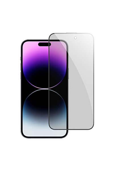 Ally iPhone 14 Pro Privacy Hayalet Full Koruma Tempered Cam Ekran Koruyucu SİYAH