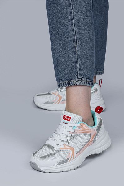 Jump 28712 White - Colorful Women's Sneaker Casual Sneakers