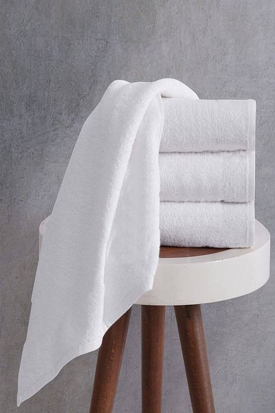 Mira Home Σετ 4 πετσετών χεριών προσώπου Βαμβακερό σετ πετσετών μονόχρωμο χωρίς σχέδια 50x90 cm