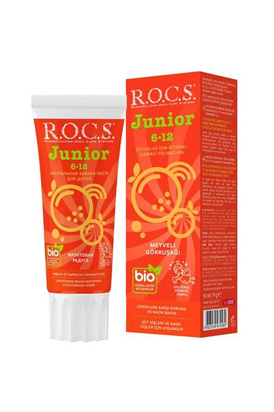 Simple R.O.C.SRocs Junior Fruity Rainbow Toothpaste 74 g (6-12 Years)