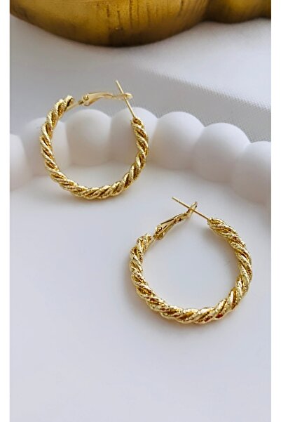 VNS Accessories أقراط دائرية موديل أوجيه (3 سم)