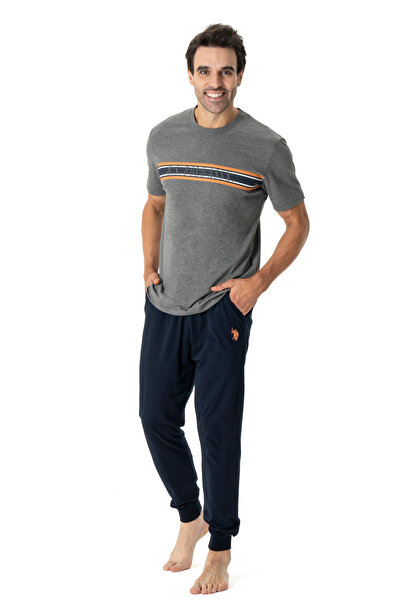 U.S. Polo Assn. U.S. Polo Assn. Ανδρικό καλοκαιρινό σετ πιτζάμες με στενή γρα...