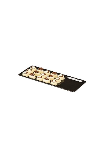 Zicco Chocolate Display Tray, Polycarbonate, 10x30 cm Black