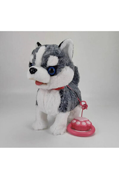 MJ TOYS Konuşan Dokununca Havlayan Yürüyen Tasmalı Sevimli Köpek Peluş Kumand...