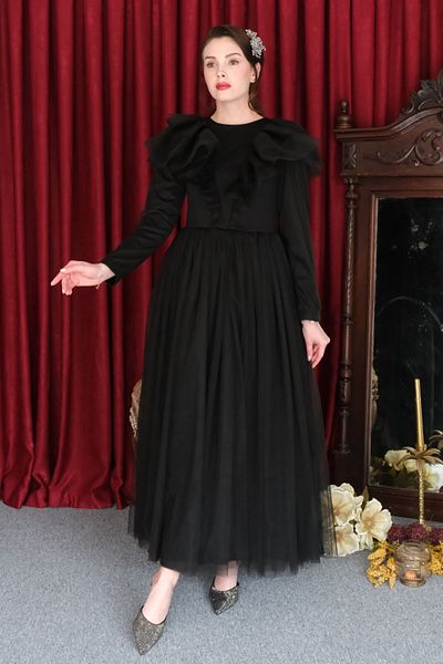 Ceylan Otantik Μαύρο βραδινό φόρεμα Princess