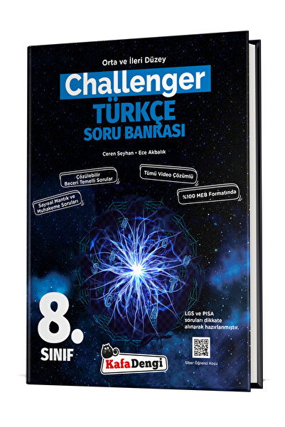 Kafa Dengi Yayınları 8. Sınıf CHALLENGER Türkçe Soru Bankası - Tümü Video Çöz...