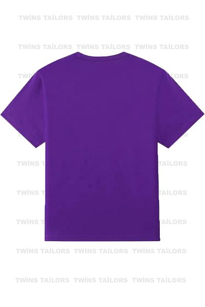 twins tailors Tricou/tricou pentru copii, unisex, mov, cu imprimeu Run Dinosaur