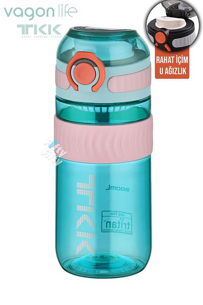 Vagonlife TKK 550 ML Comfortable Drinking (U Mouth) Bpa Free Tritan Water Bottle with Carrying Handle FFTKK1016-550ML