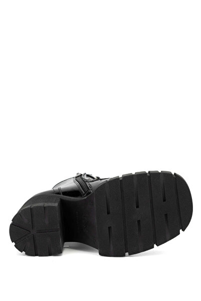 Tamer Tanca Kadın Hakiki Deri Siyah Rugan Casual Bot