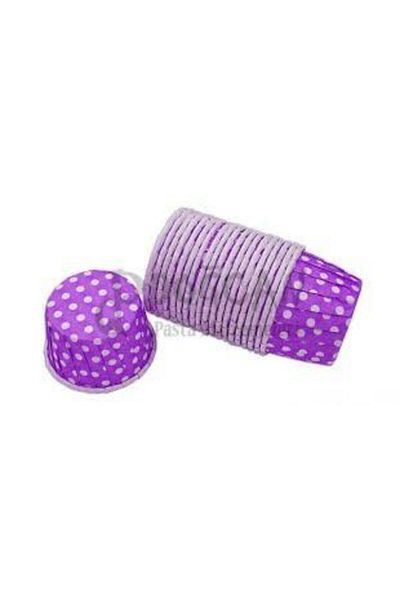 BENS Tekçe Purple Polka Dot Pet Capsule Muffin 25 Pieces