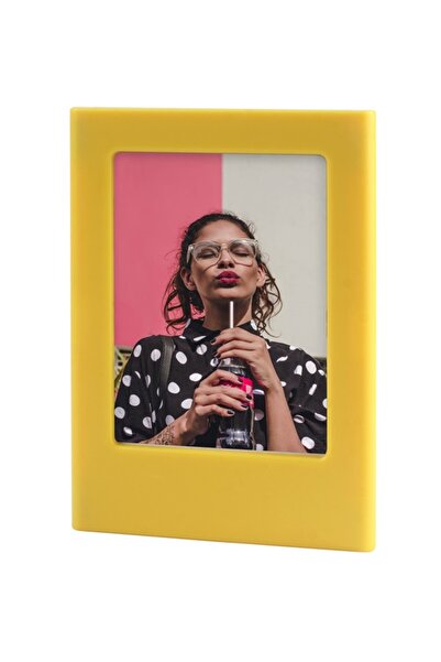 Fujifilm Instax Mini Film Uyumlu Sarı Mıknatıslı Fotoğraf Çerçevesi
