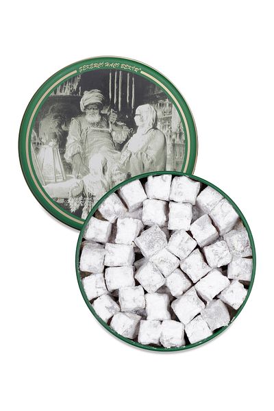 Hacı Bekir Turkish Delight Metal Box with Extra Pistachios 500 Gr.