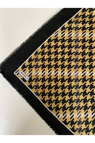 Bonjela New Houndstooth Pattern Cheesecloth Writing