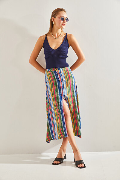 Bianco Lucci Női több mintás gombos viszkóz szoknya60131018