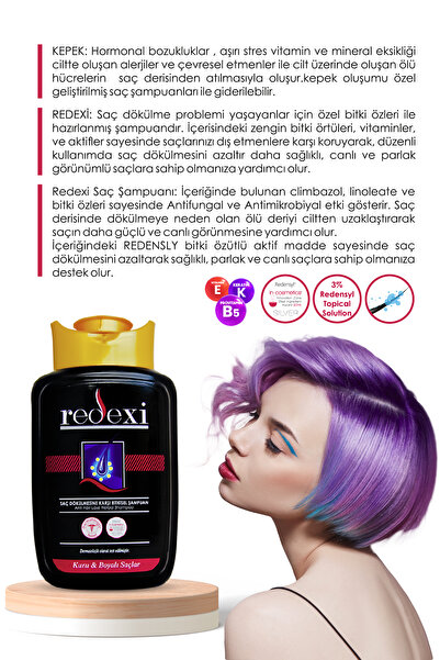 Redexi Saç Dökülmesine Karşı Bitkisel Şampuan Kuru Ve Boyalı Saçlar 400 Ml