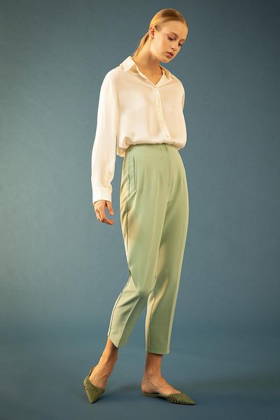 DeFacto Kalhoty Slim Fit s vysokým pasem