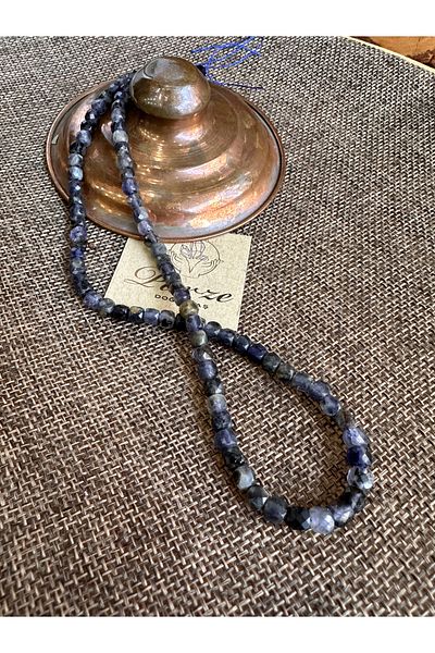 parze doğaltaş Iolite (WATER SAFIRE) String Necklace