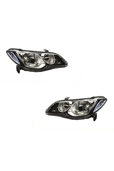 NS Nilser Auto Parts Honda Cıvıc FD6 Far Lambası Sağ-Sol Takım 2006-2008 Ns