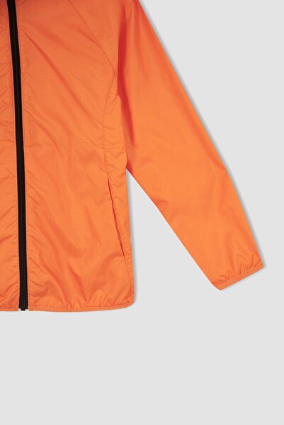 DeFacto Boy's Regular Fit Hooded Long Seasonal Raincoat