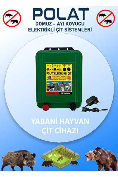 Polat Elektrikli Çit Cihazı Gece Gündüz Sensörlü Ayar Butonlu