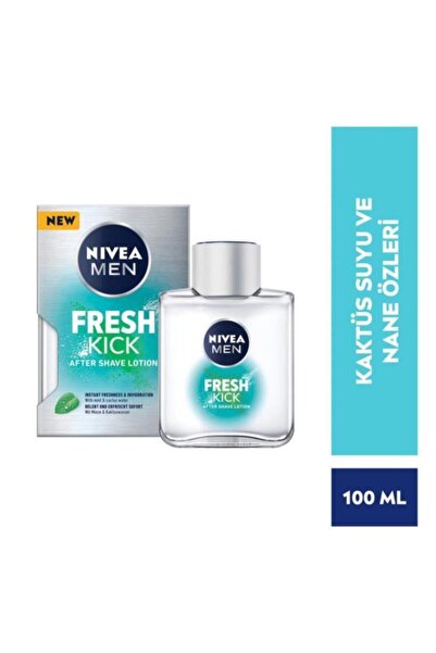 NIVEA MEN Erkek Tıraş Sonrası Losyon Cool Kick Fresh 100ml, Kaktüs Suyu, Nane...
