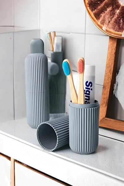 Pharma Acqua Gri Seyahat Tipi Aksesuar Taşıma Ve Saklama Kabı, Diş Fırçası, G...