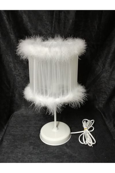 TEKAY AYDINLATMA White feather children's room bedroom lampshade