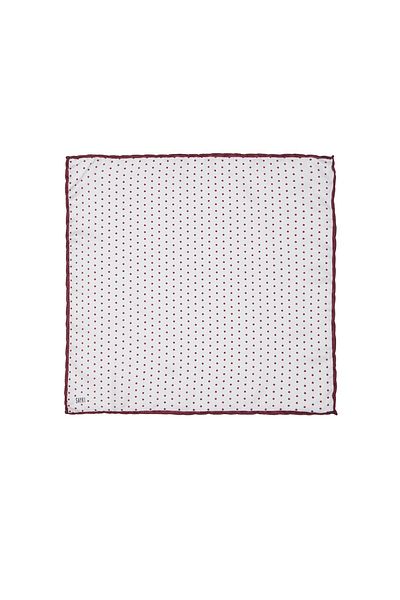 SAYKI Кърпичка за сако Hatemoğlu Claret Red Polk Dot