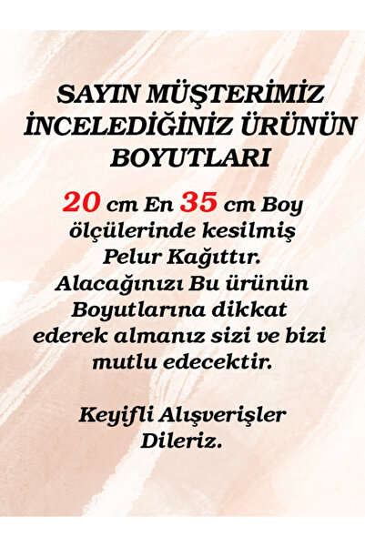 yamata kağıt Beyaz Pelur Kağıt 20x35 Cm (100ADET) Ymtbyz20x35