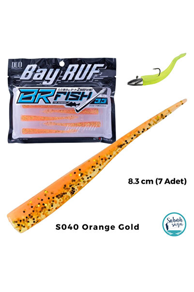 Duo Bay Ruf BR Fish 3.3 Silikon Kuyruk 8.3 cm S040 Orange Gold (7 Adet)