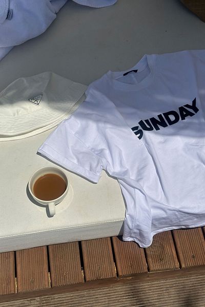 Jose Clothing Μπλουζάκι Unisex Λευκό εμπριμέ από οργανικό βαμβάκι Oversize κοντό μανίκι