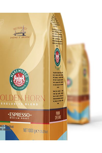 Mare Mosso Caffe ê Vendite Golden Horn Blend Espresso - 4x1 Kg or Ground Coffee Pack