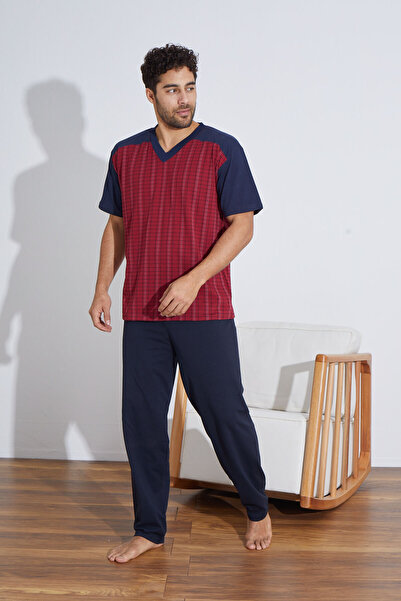 Ayans Pijama Σετ πιτζάμας χτενισμένο βαμβακερό μονό φανελάκι (Καλοκαίρι).