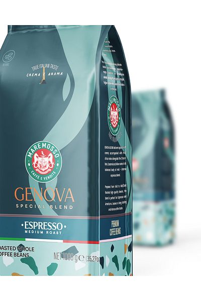 Mare Mosso Caffe ê Vendite Espresso Genova Blend 6X1 Kg. (Core or Ground) Coffee