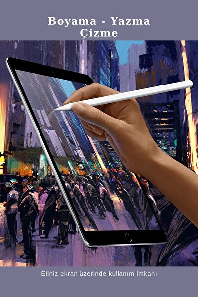 Fuchsia İpad Pro 11 inç M2 Çip Uyumlu Kablosuz Şarj Olabilen Palm Rejection ve Tilt Özellikli Stylus Pen