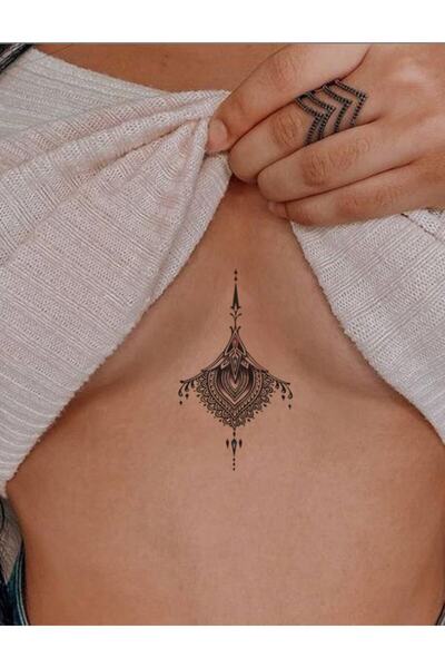 BP Tattoo Göğüs Arası Geçici Dövme
