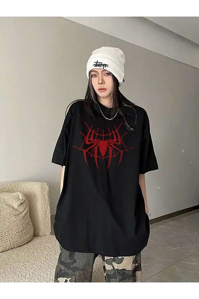 Gofeel Μπλουζάκι με λεπτομέρεια Spider Web Line Unisex Oversize