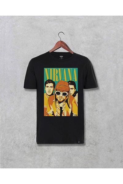 Pisa Art Унисекс бяла тениска Nirvana с персонализиран дизайн и щампа