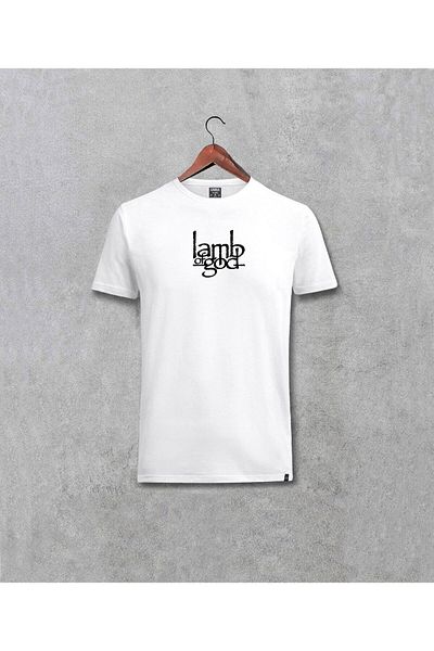Pisa Art Μπλουζάκι Unisex με τυπωμένο μίνιμαλ σχέδιο με γραμμένο το Lamb Of God