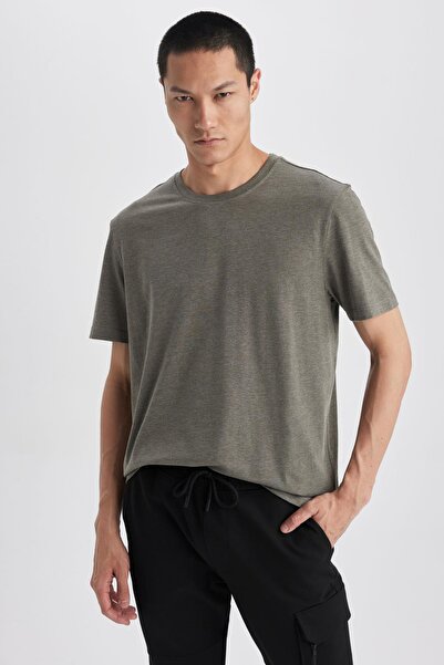 DeFacto Regular Fit Crew Neck Basic Βαμβακερό κοντομάνικο T-shirt M7667az23sp