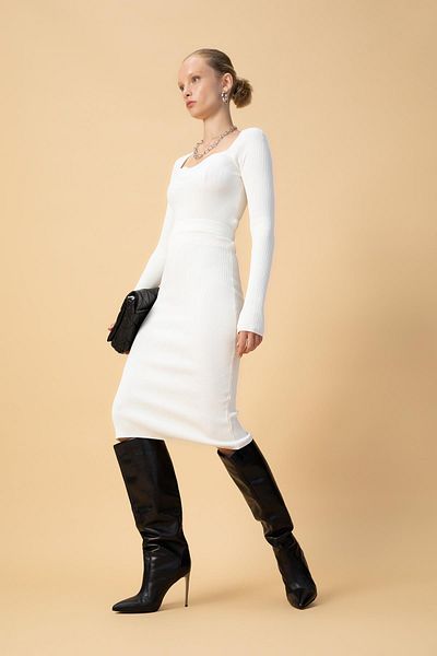 DeFacto Fitted Ribbed Midi Skirt Y9863az22wn