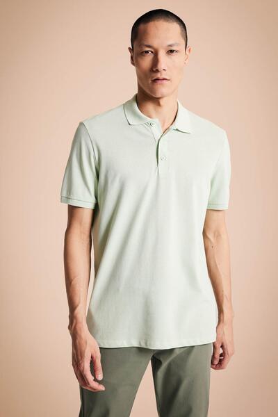 DeFacto Regular Fit Short Sleeve 100% Cotton Polo T-shirt M7676az23sp