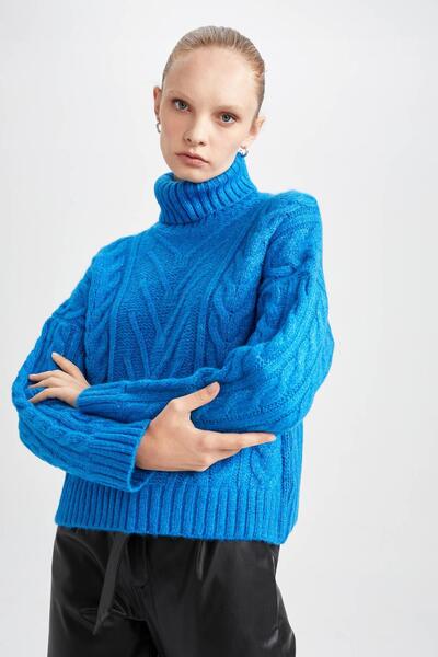 DeFacto Regular Fit Turtleneck Sweater Z0659az22wn