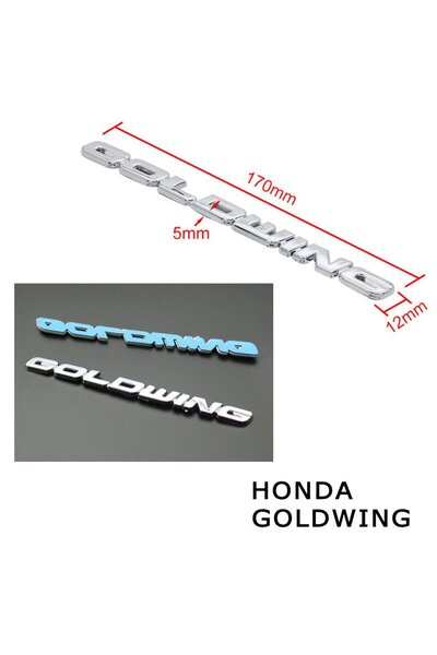 YSGMOTOPARTS Honda Goldwing Amblem Logo Metal Sticker Yazı 2 Adet Set 3m Yapı...