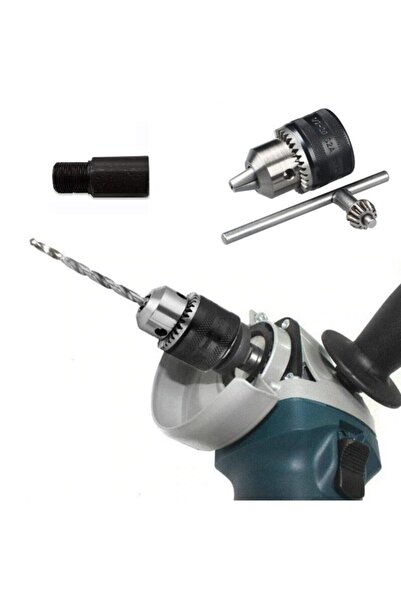 Depolife Avuç Taşlama Spiral Makinesini Mandrenli Matkaba Dönüştüren Adaptörlü Çelik Mandren Anahtarlı