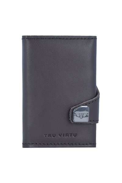 Tru Virtu Click & Slide Kreditkartenetui Geldbörse RFID Leder 6,5 cm
